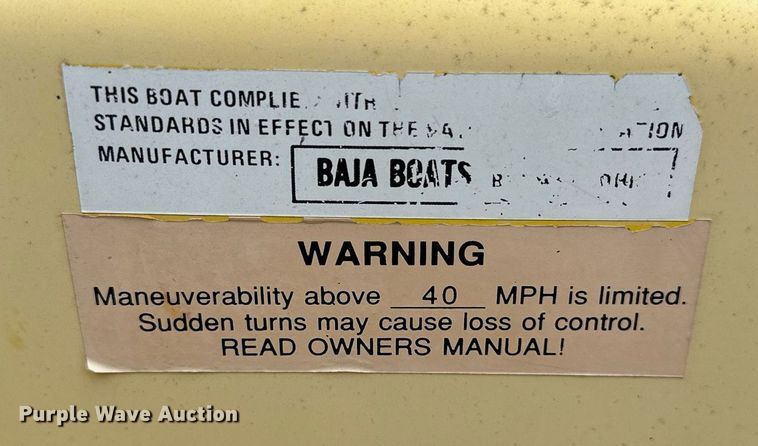 image for item OG9138 1991 Baja 270  boat