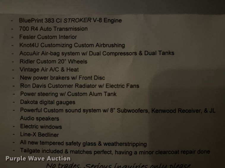 image for item OG9142 1969 Chevrolet C10  pickup truck