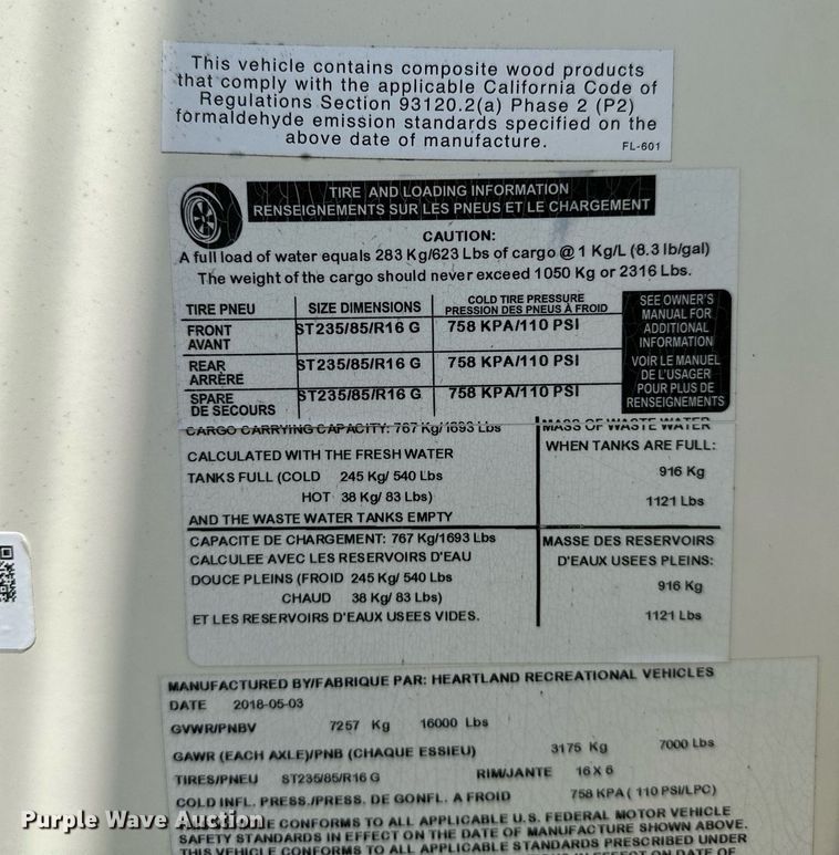 image for item OG9151 2019 Heartland Big Country  camper