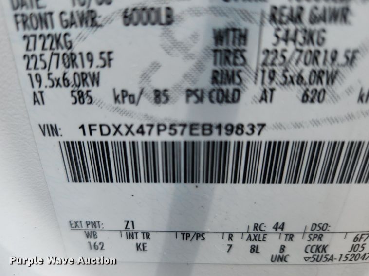 image for item OK9600 2007 Ford F450 Super Duty XL  utility / service truck