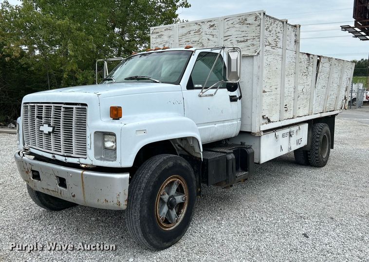 image for item OK9736 1993 Chevrolet C7  dump flatbed truck