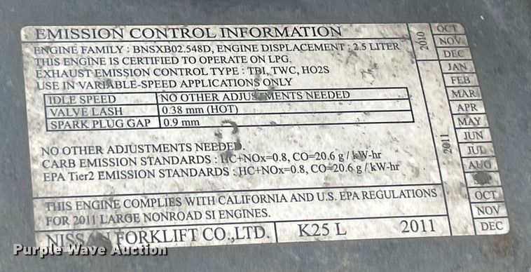image for item OK9765 Caterpillar 2P6000  forklift