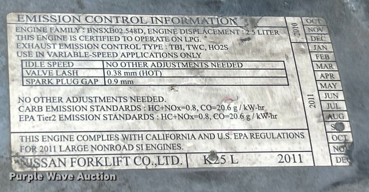 image for item OK9766 Caterpillar 2P6000  forklift