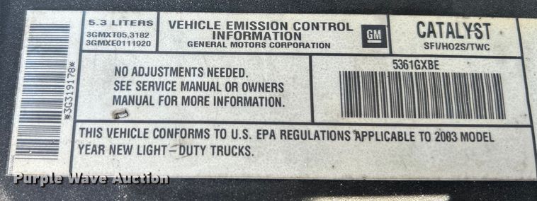 image for item OK9771 2003 Chevrolet Avalanche  limousine