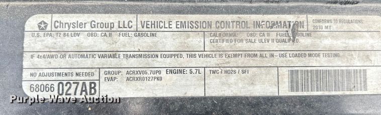 image for item OK9777 2010 Dodge Charger