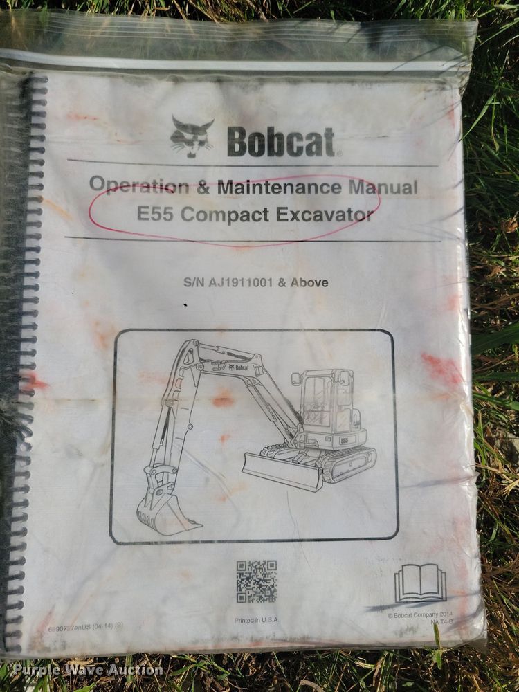 image for item DA7237 2015 Bobcat E55  mini excavator