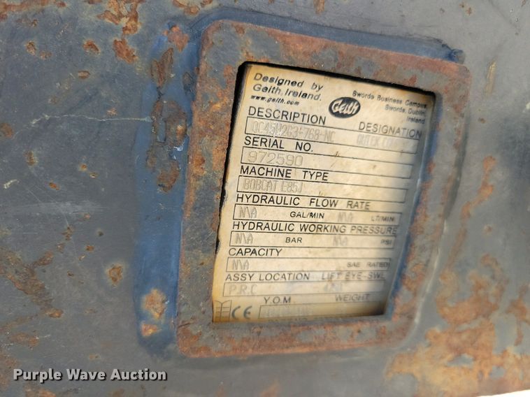 image for item DA7238 2018 Bobcat E85  mini excavator