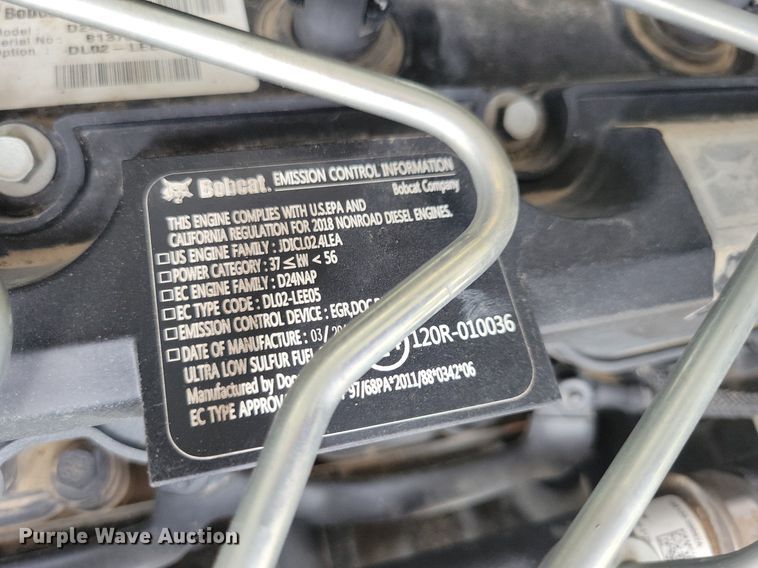 image for item DA7238 2018 Bobcat E85  mini excavator