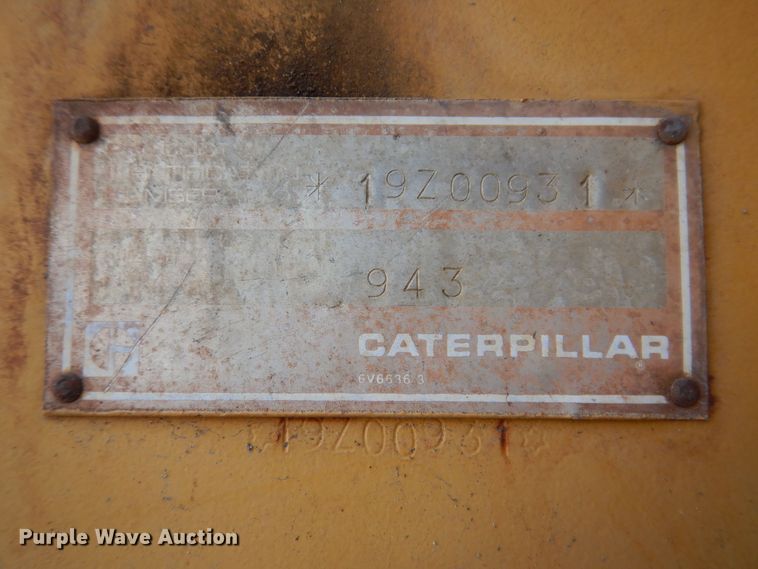 image for item DA7240 1988 Caterpillar 943  track loader