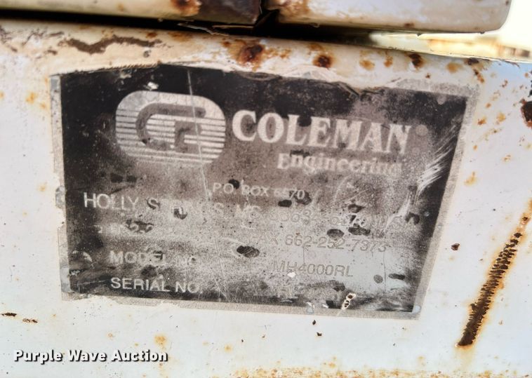 image for item DI7927 Coleman Engineering MH4000RL  light plant