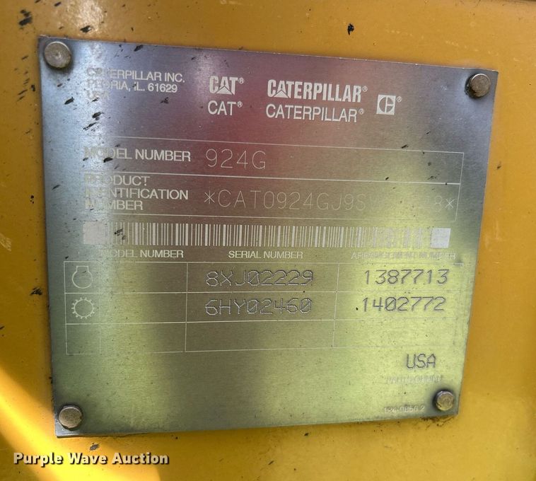 image for item DI7942 2001 Caterpillar 924G  wheel loader