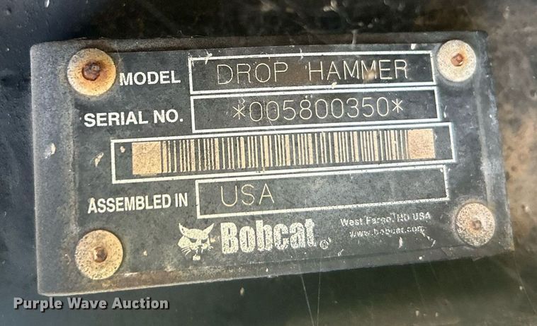 image for item DI7953 Bobcat  skid steer drop hammer
