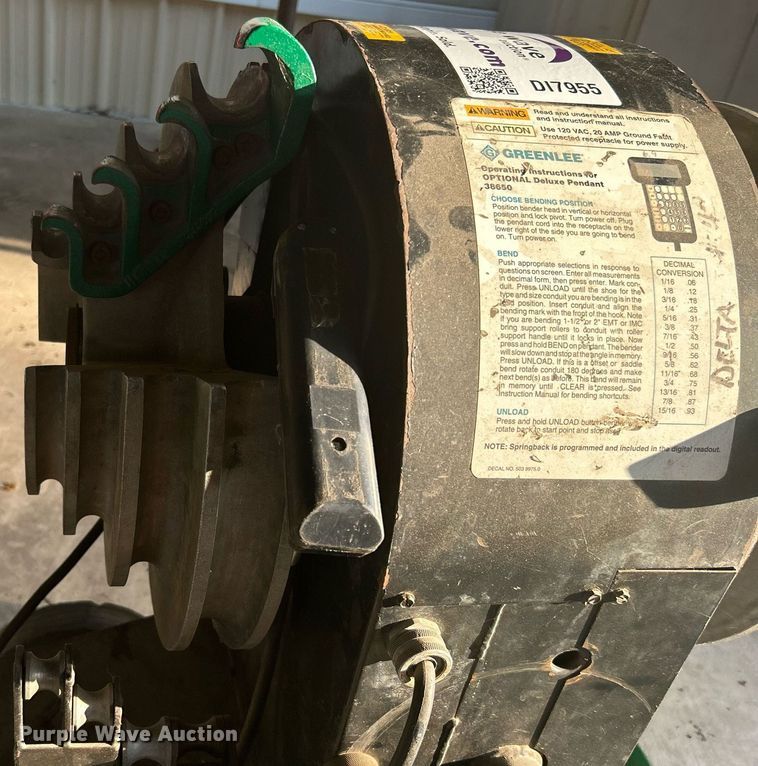 image for item DI7955 Greenlee 855 Smart Bender  conduit bender