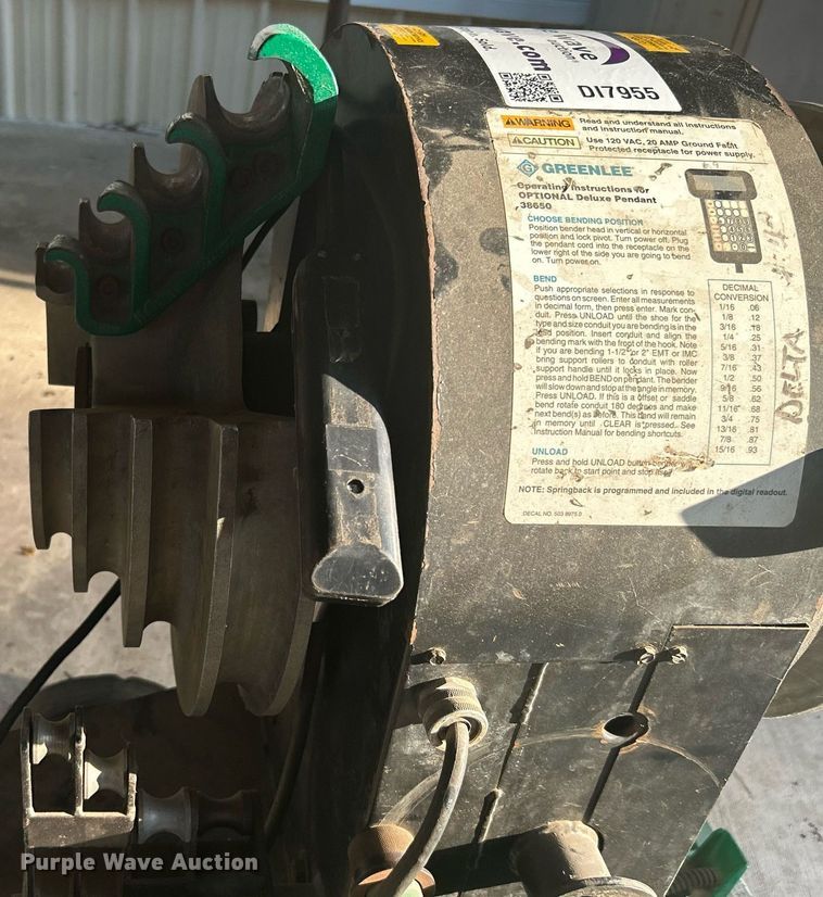 image for item DI7955 Greenlee 855 Smart Bender  conduit bender