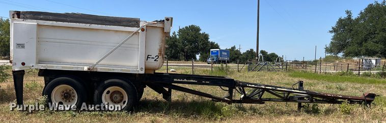 image for item DN3114 1984 Clement  end dump pup trailer