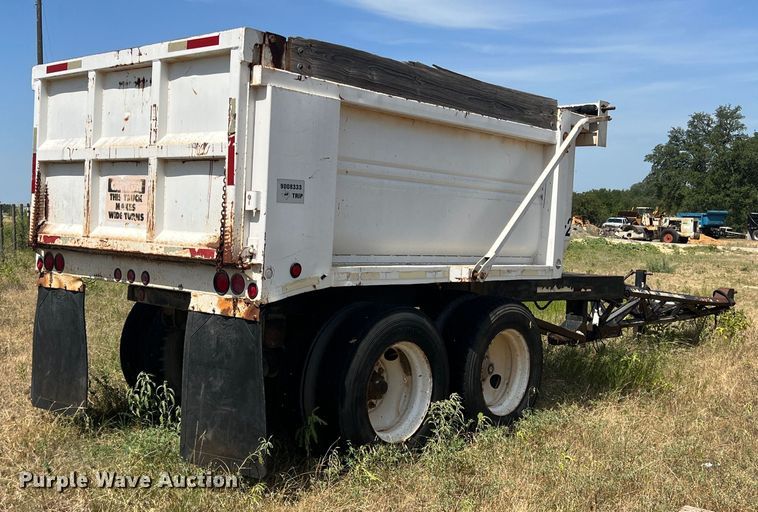 image for item DN3114 1984 Clement  end dump pup trailer
