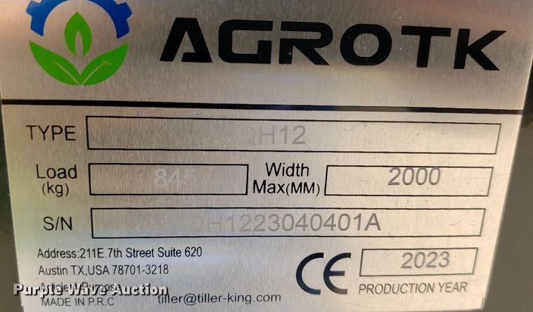 image for item DO2970 2023 Agrotk QH12  mini excavator