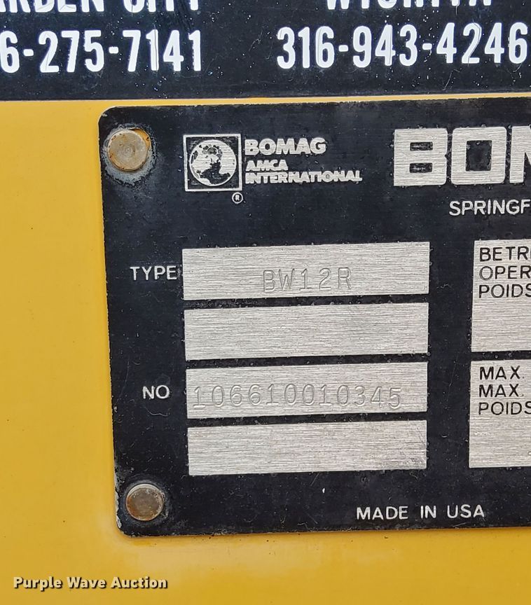 image for item DO2992 1987 Bomag BW12R  pneumatic roller