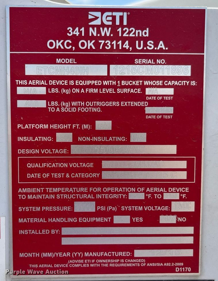 image for item DP0541 2016 Dodge Ram 5500HD  bucket truck