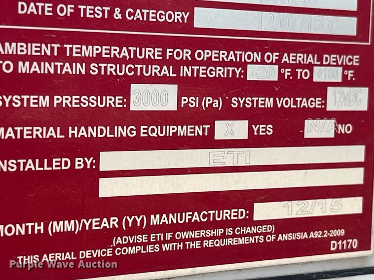 image for item DP0541 2016 Dodge Ram 5500HD  bucket truck