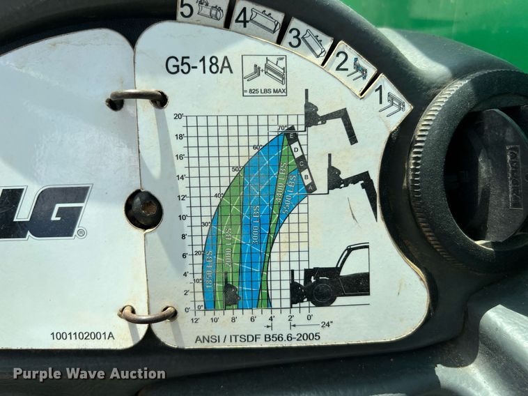 image for item DQ2129 2015 JLG G5-18A  telehandler