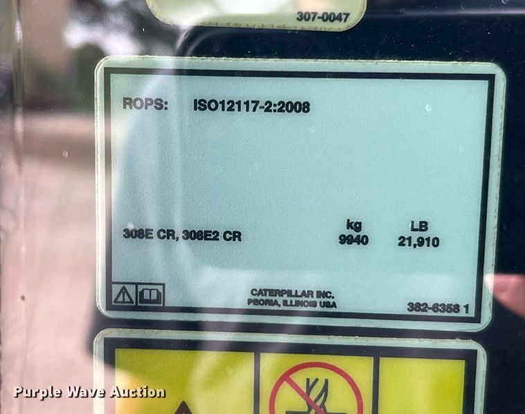 image for item DQ2131 2016 Caterpillar 308E2 CR  mini excavator