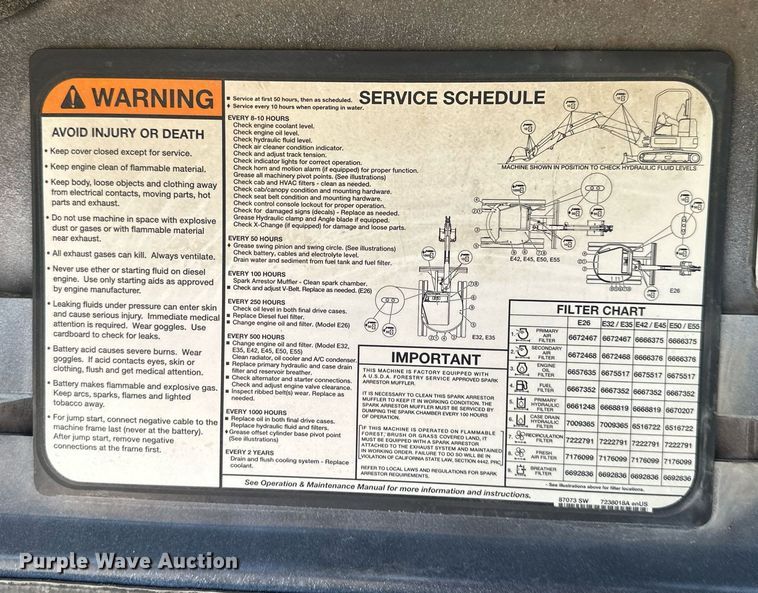 image for item DS2111 2014 Bobcat E42  mini excavator