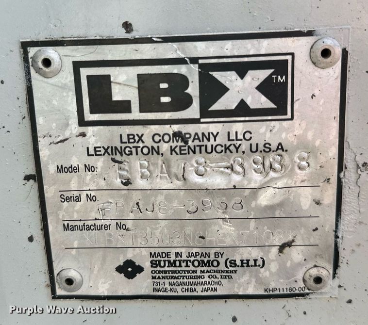 image for item DS2127 2008 Link Belt 135 Spin Ace  excavator