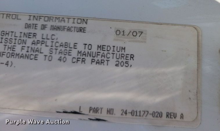 image for item JO9159 2007 Freightliner Business Class M2  side curtain box truck