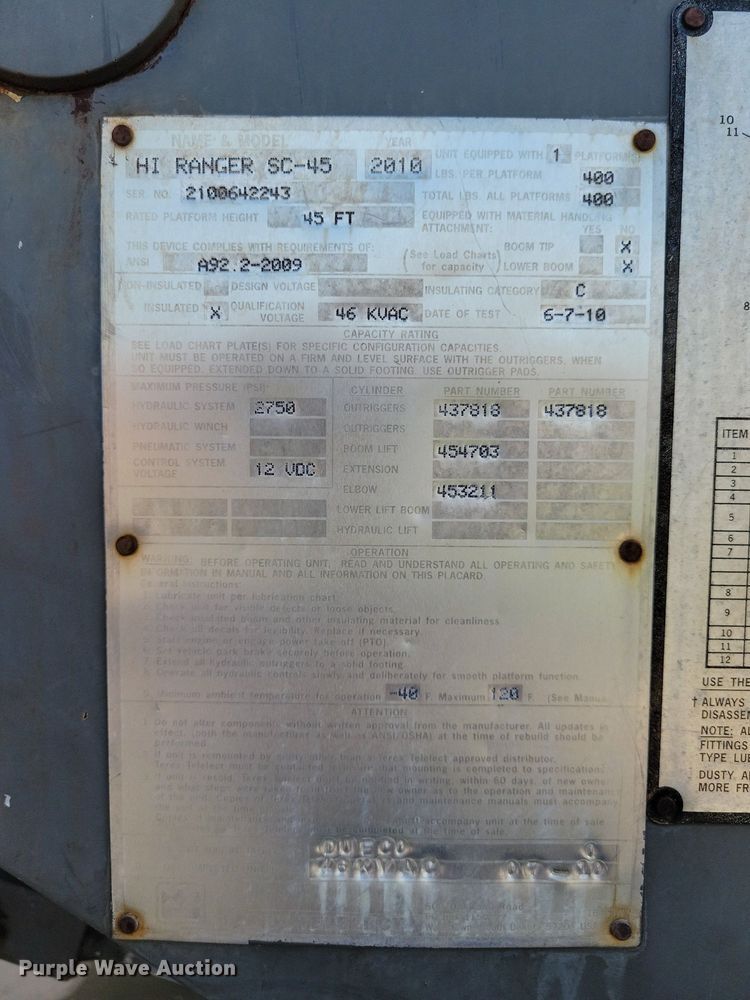 image for item JO9273 2010 Freightliner Business Class M2 106  bucket truck