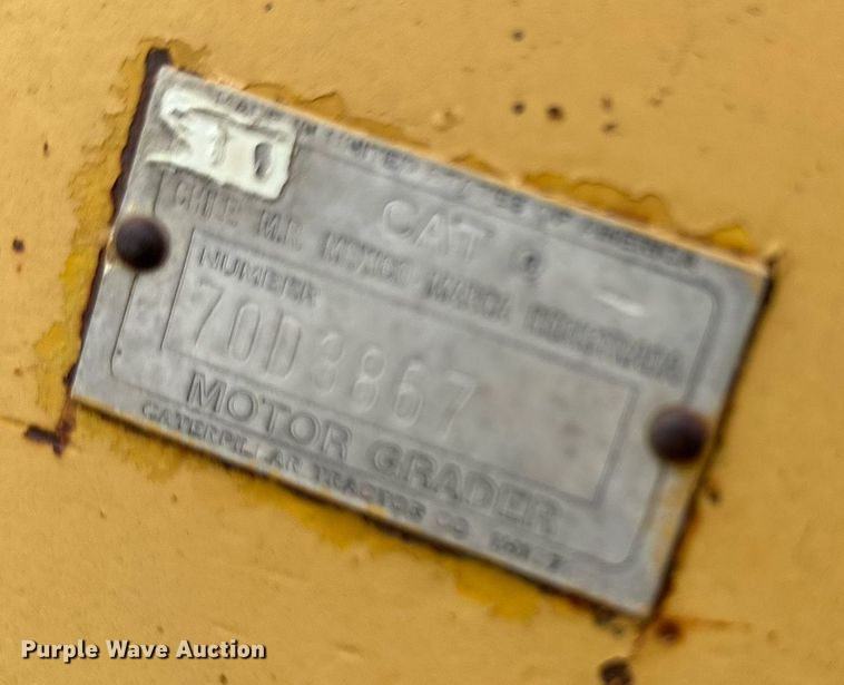 image for item KM9869 1959 Caterpillar 12  rigid frame motor grader