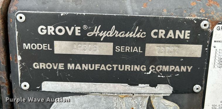 image for item KW9134 1990 Grove AP308  crane