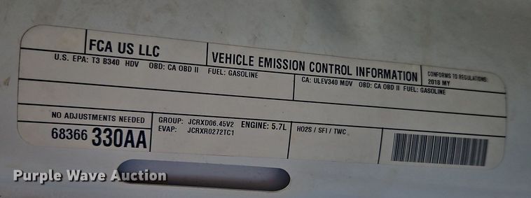 image for item LM9102 2018 Dodge Ram 2500HD  Crew Cab pickup truck