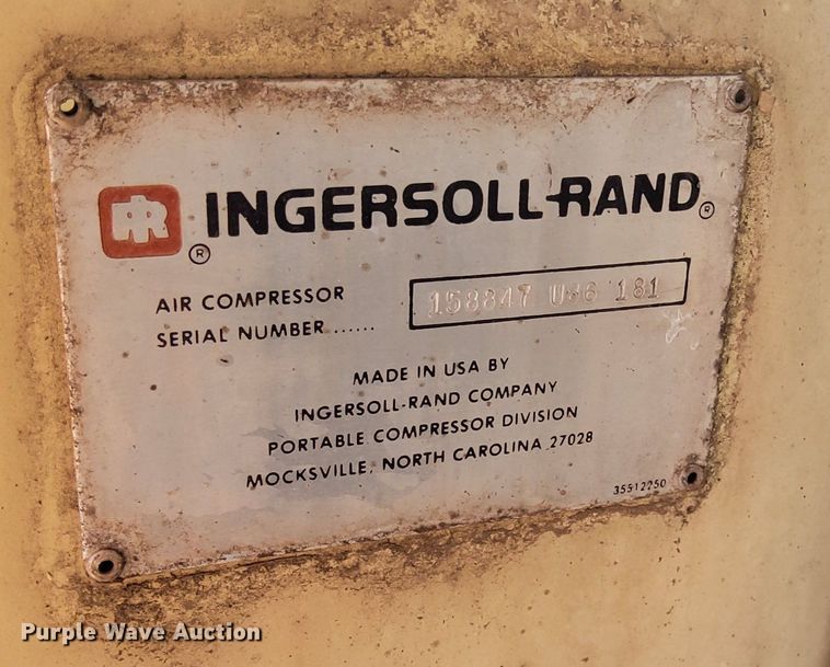 image for item LP9649 Ingersoll Rand P-160A-W-W  air compressor