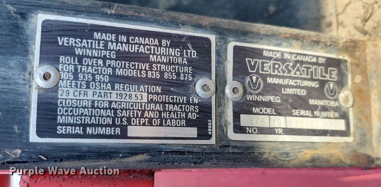 image for item LQ9040 1979 Versatile 875  4WD tractor