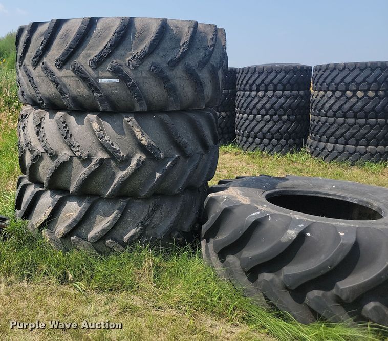 image for item LQ9042 (4) Goodyear Optitrac 710/70R42 tires and wheels