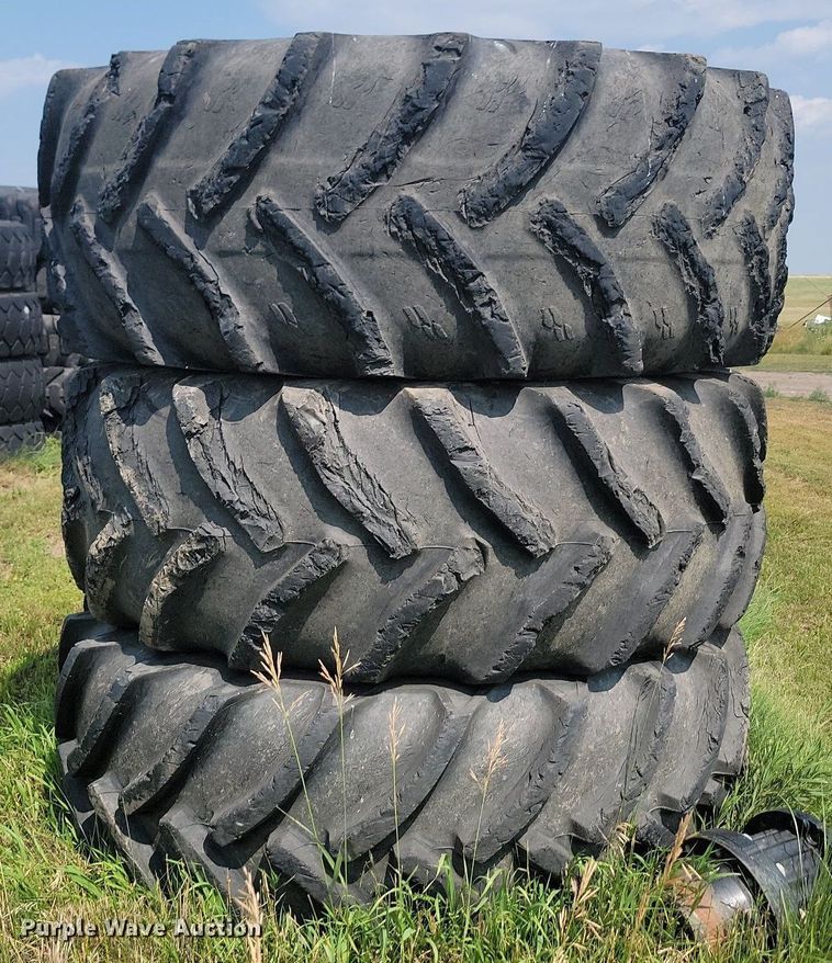 image for item LQ9042 (4) Goodyear Optitrac 710/70R42 tires and wheels