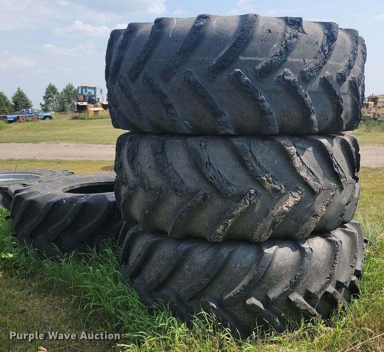 image for item LQ9042 (4) Goodyear Optitrac 710/70R42 tires and wheels