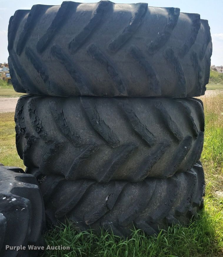 image for item LQ9042 (4) Goodyear Optitrac 710/70R42 tires and wheels