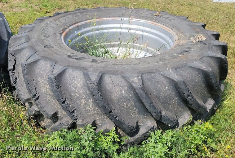 image for item LQ9042 (4) Goodyear Optitrac 710/70R42 tires and wheels