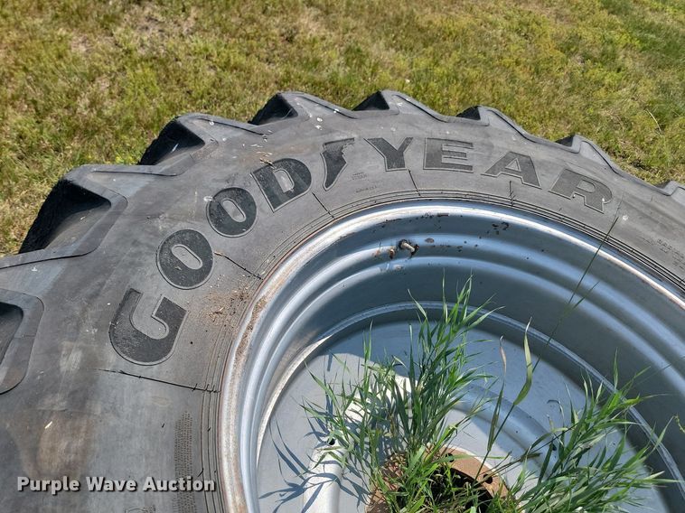 image for item LQ9042 (4) Goodyear Optitrac 710/70R42 tires and wheels