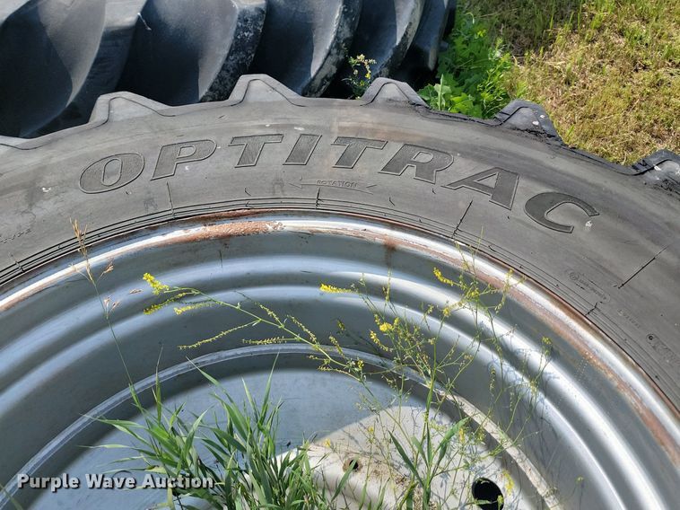 image for item LQ9042 (4) Goodyear Optitrac 710/70R42 tires and wheels