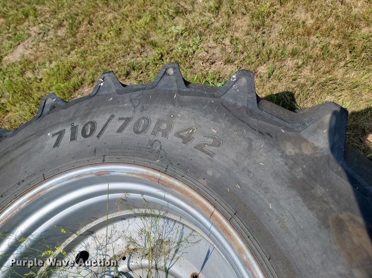 image for item LQ9042 (4) Goodyear Optitrac 710/70R42 tires and wheels