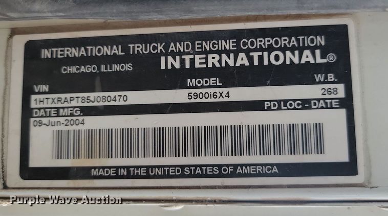 image for item LQ9079 2005 International 5900i  dump truck