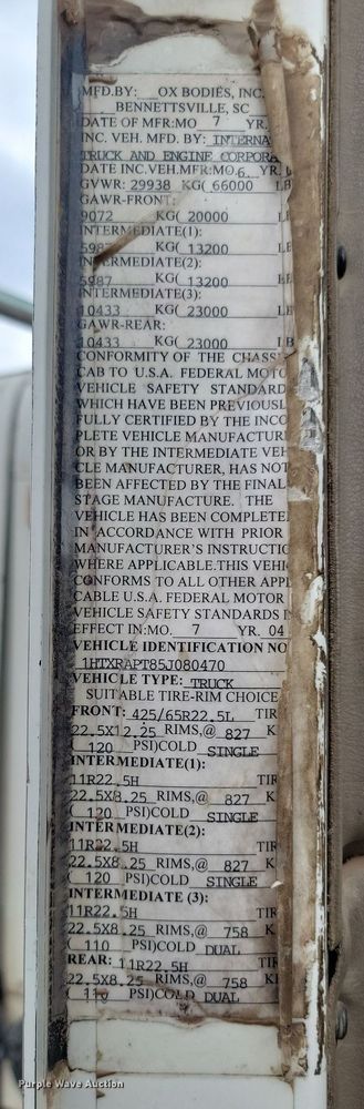 image for item LQ9079 2005 International 5900i  dump truck