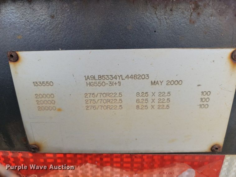 image for item LQ9082 2000 Aspen HG5503  equipment trailer