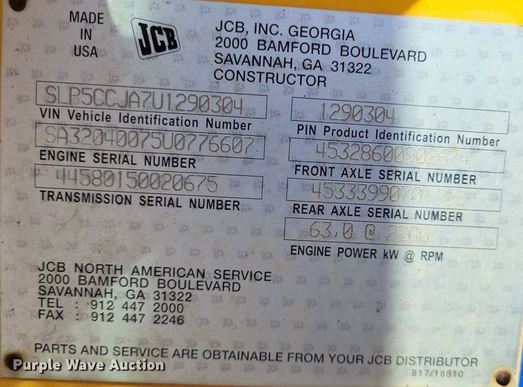 image for item LS9617 2007 JCB 506C HL  telehandler