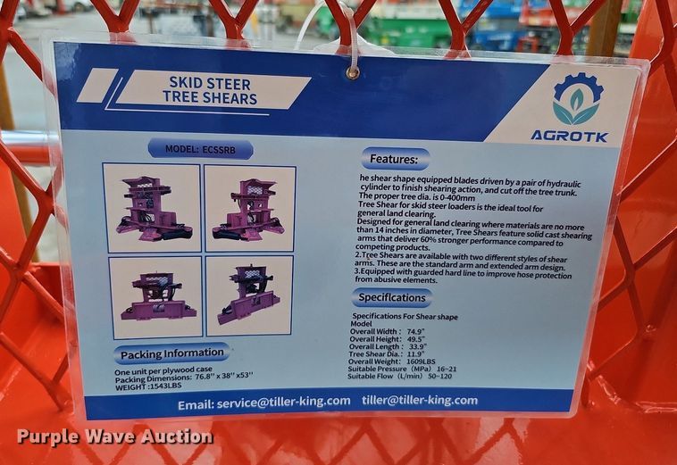 image for item MD9958 2023 Top Cat ECSSRB  skid steer tree shear