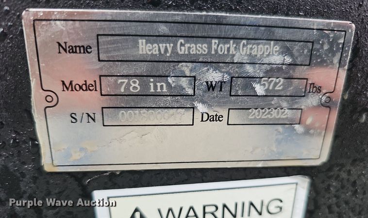 image for item MD9961 2023  78"W skid steer grapple bucket