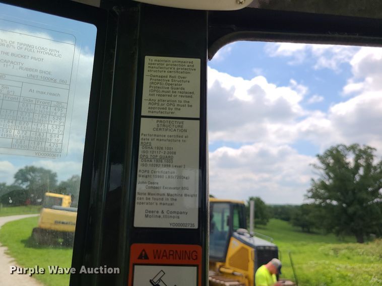 image for item MG9665 2021 John Deere 60G  mini excavator